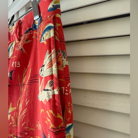 R13 Straight Leg Trouser - Red Fish - Picture 7 of 13